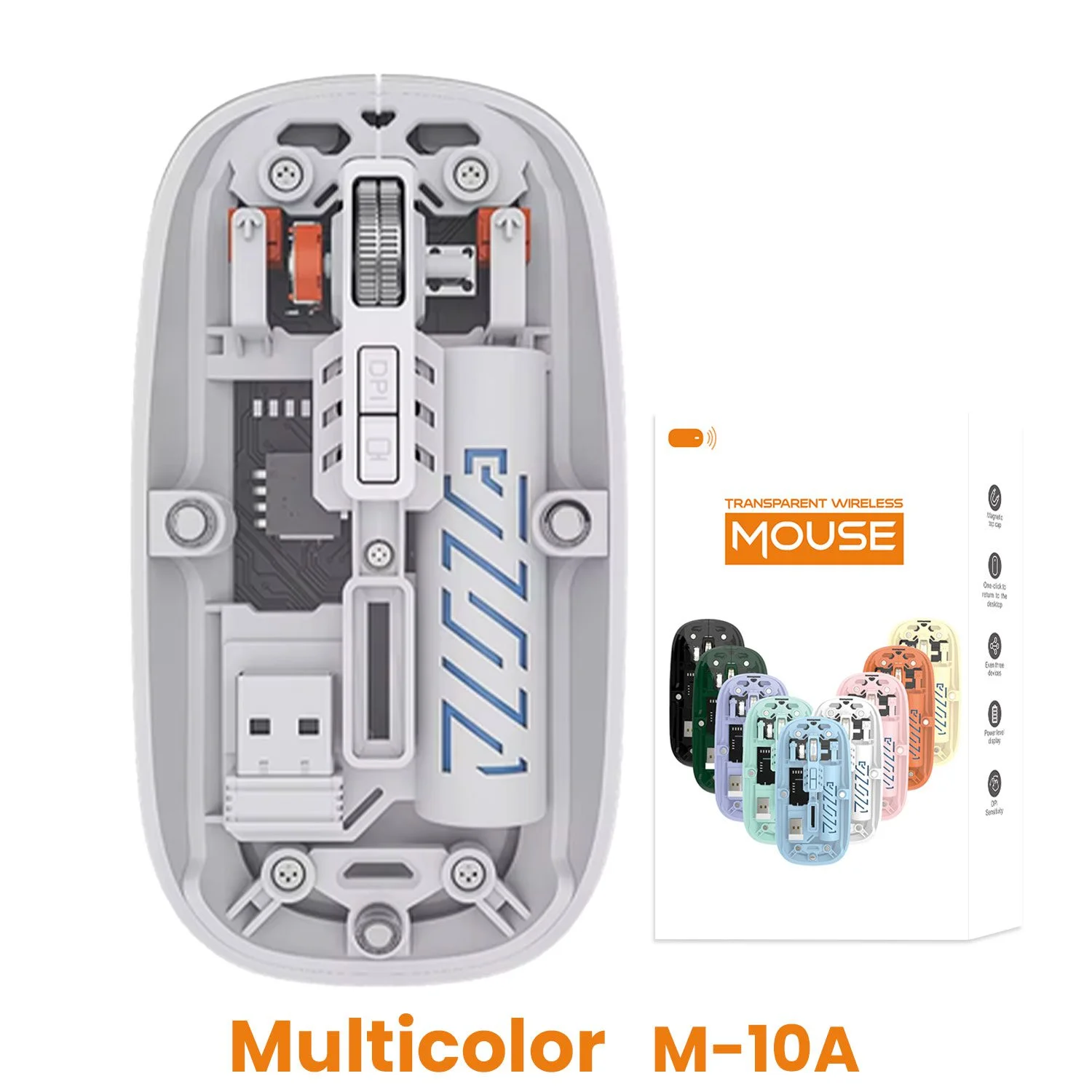transparent-m-10a-wireless-bluetooth-dual-mode-rechargeable-mouse