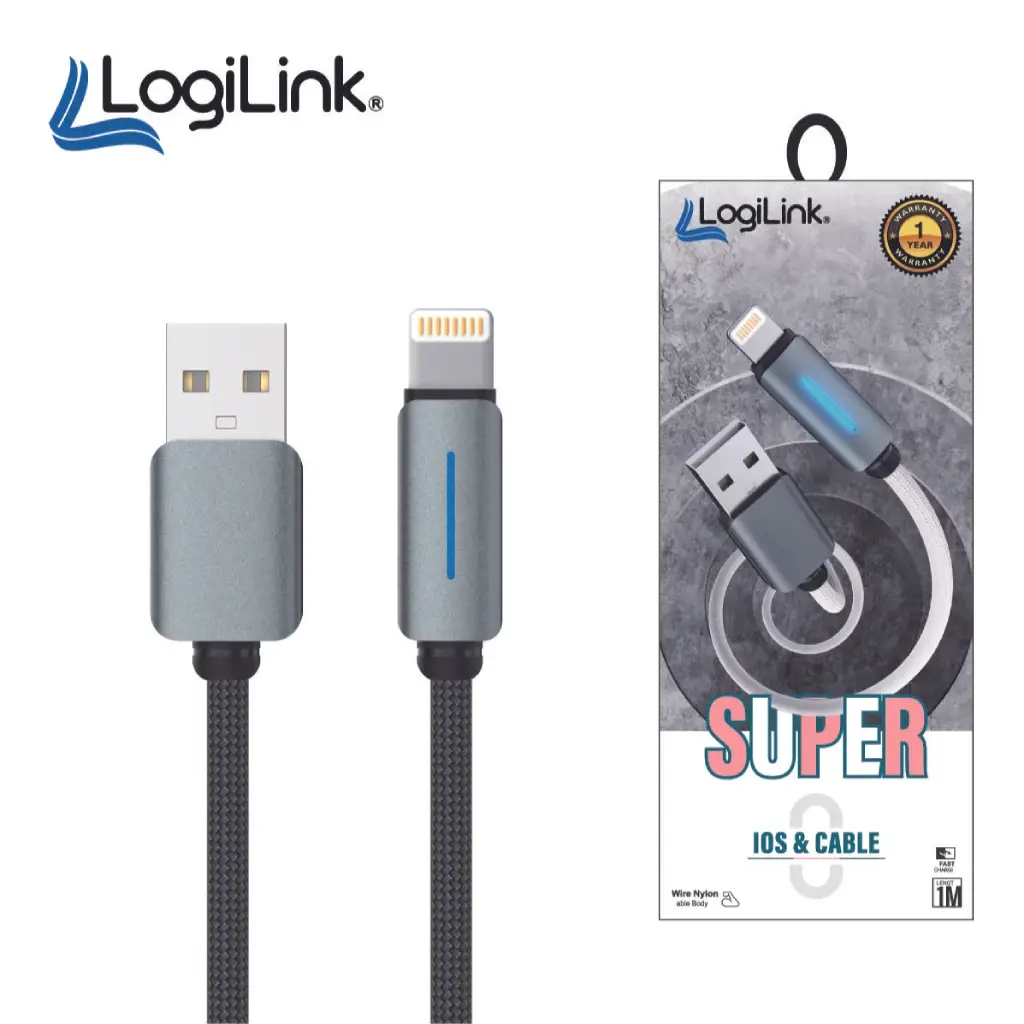logilink-usb-to-lightning-nylon-fast-charging-data-cable-1m-1-year-warranty-black-white-grey-blue